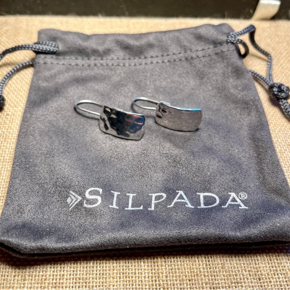 Silpada Hammered Drop Earrings - Picture 4 of 8